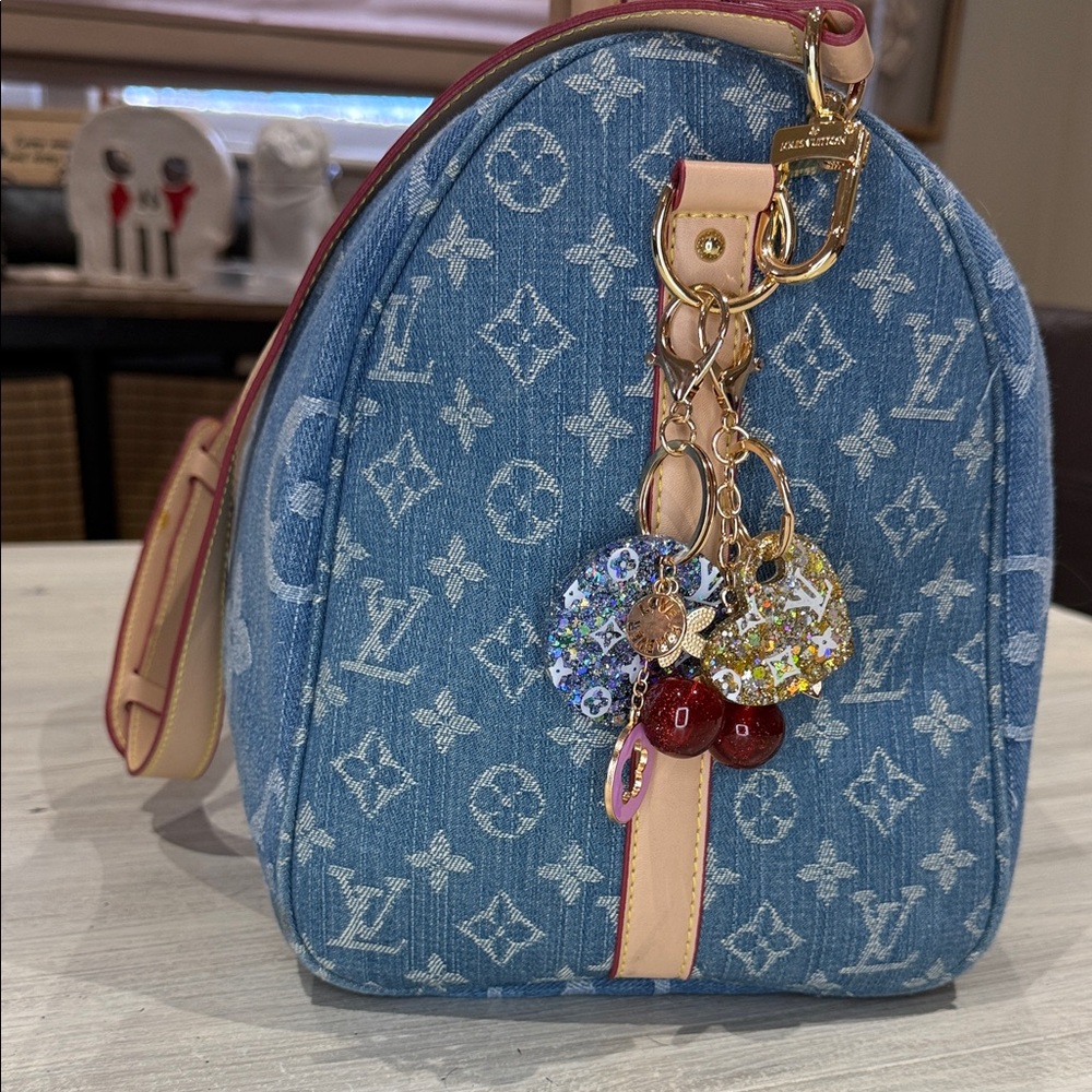 Source Unknown Denim Monogram Keepall Bandouliere… - image 3